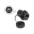 Delock RJ45 Cat.6A Coupler with sealing cap IP67 dust and waterproof