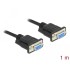Delock Serial Cable RS-232 D-Sub 9 female to female null modem with narrow plug housing - Full Handshaking - 1 m