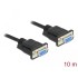 Delock Serial Cable RS-232 D-Sub 9 female to female null modem with narrow plug housing - Full Handshaking - 10 m