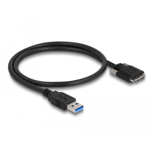 Delock Cable USB 3.0 Type-A male to Type Micro-B male with screws 0.5 m