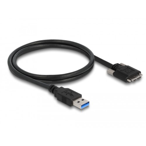 Delock Cable USB 3.0 Type-A male to Type Micro-B male with screws 1 m