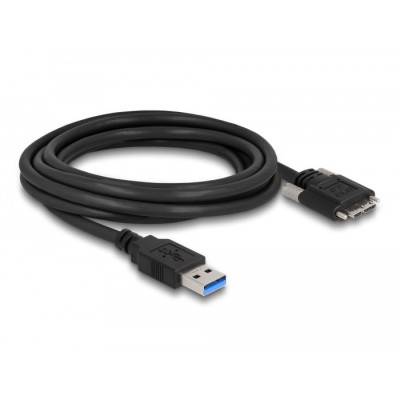 Delock Cable USB 3.0 Type-A male to Type Micro-B male with screws 3 m 2