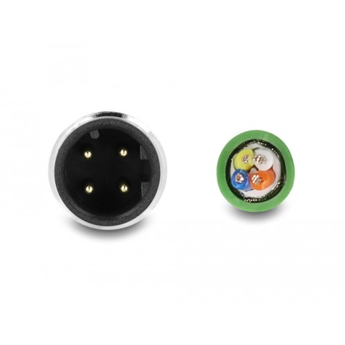 Delock Network cable M12 4 pin D-coded to open wire ends TPU 2 m