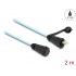 Delock Optical fiber cable LC Duplex to LC Duplex with protective cap multi-mode OM3 IP68 dust and waterproof 2 m