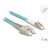 Delock Fiber Optical Cable with metal armouring LC Duplex to SC Duplex Multi-mode OM3 1 m
