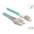 Delock Fiber Optical Cable with metal armouring LC Duplex to SC Duplex Multi-mode OM3 2 m