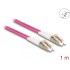Delock Fiber Optical Cable with metal armouring LC Duplex to LC Duplex Multi-mode OM4 1 m