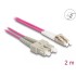 Delock Fiber Optical Cable with metal armouring LC Duplex to SC Duplex Multi-mode OM4 2 m