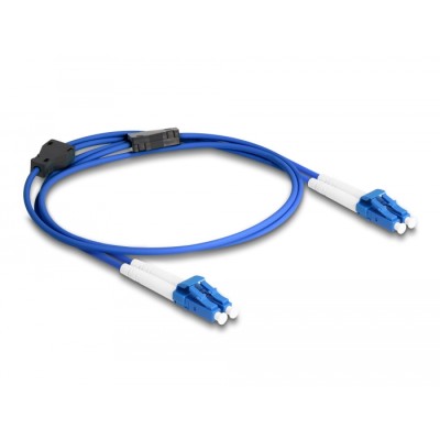 Delock Fiber Optical Cable with metal armouring LC Duplex to LC Duplex Singlemode OS2 1 m 2