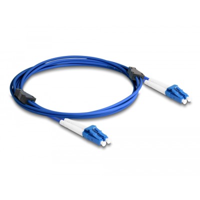 Delock Fiber Optical Cable with metal armouring LC Duplex to LC Duplex Singlemode OS2 2 m 2