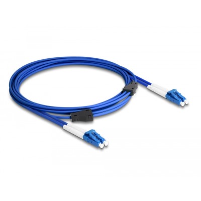 Delock Fiber Optical Cable with metal armouring LC Duplex to LC Duplex Singlemode OS2 3 m 2