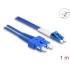 Delock Fiber Optical Cable with metal armouring LC Duplex to SC Duplex Singlemode OS2 1 m