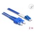 Delock Fiber Optical Cable with metal armouring LC Duplex to SC Duplex Singlemode OS2 2 m