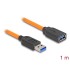 Delock USB 5 Gbps Cable USB Type-A male to USB Type-A female for tethered shooting 1 m orange