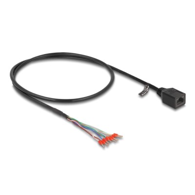 Delock Cable RJ45 jack to wire end ferrules Cat.5e 50 cm black 2