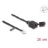 Delock Cable RJ12 plug to RJ12 jack with protective cap 20 cm black
