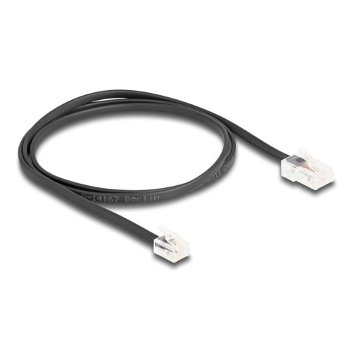 Delock Telephone Cable RJ45 plug to RJ11 plug black 1 m