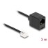 Delock Telephone Cable RJ11 plug to RJ45 jack black 3 m