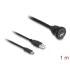 Delock USB 2.0 Cable USB Type-A male and USB Type-C™ male to USB Type-A female and USB Type-C™ female for built-in 1 m black