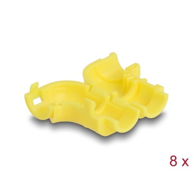 Delock Cable Clips for Angling 8 pieces yellow