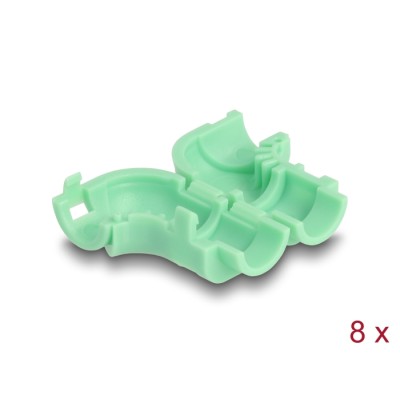 Delock Cable Clips for Angling 8 pieces green