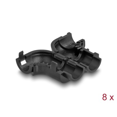 Delock Cable Clips for Angling 8 pieces black