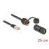 Delock Cable RJ45 plug to RJ45 jack Cat.6A for built-in with M20 thread and housing IP68 dust and waterproof 25 cm black