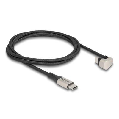 Delock USB 2.0 Cable USB Type-C™ male to male 180° angled 1 m PD 60 W 2