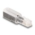 Delock Telephone Cable Anti-Twist Adapter RJ10 plug to RJ10 jack transparent / black