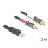 Delock Adapter Cable RJ45 plug to 2 x RCA male black 2 m
