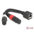 Delock Adapter Cable RJ45 jack to 2 x XLR 3 pin jack black 20 cm