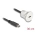 Delock USB 10 Gbps Type-C™ built-in female with cable plug 30 cm aluminium