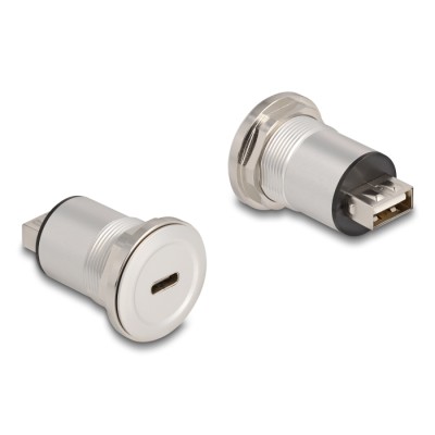 Delock USB 2.0 Type-C™ to Type-A built-in female aluminium