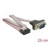 Delock Cable RS-232 Serial pin header female to DB9 male layout 1:1