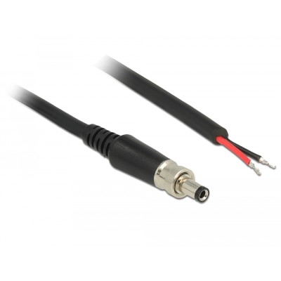 Delock Power cable DC 5.5 x 2.1 x 9.5 mm screwable to open wire ends 95 cm 2