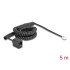 Delock Telephone Cable / Coiled Cable RJ11 plug to RJ45 jack black 5 m