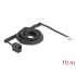 Delock Telephone Cable / Coiled Cable RJ11 plug to RJ45 jack black 10 m