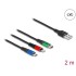 Delock USB Charging Cable 3 in 1 Type-A to Lightning™ / Micro USB / USB Type-C™ 2 m 3-coloured
