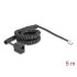Delock Telephone Cable / Coiled Cable RJ11 plug to RJ11 jack black 5 m