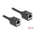Delock Network Extension Cable Coupler RJ45 jack to RJ45 jack Cat.6A S/FTP 10 m black