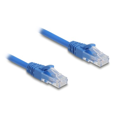 Delock RJ45 Coiled Cable plug to plug Cat.6 UTP 0.8 m to 1.8 m blue 2