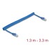 Delock RJ45 Coiled Cable plug to plug Cat.6 UTP 1.3 m to 3.3 m blue