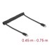 Delock USB 2.0 Type-C™ Coiled Cable male to male 0.45 m to 0.75 m black