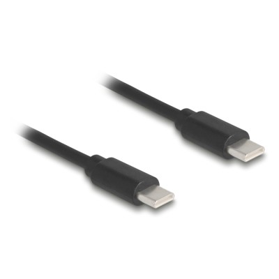 Delock USB 2.0 Type-C™ Coiled Cable male to male 0.45 m to 0.75 m black 2