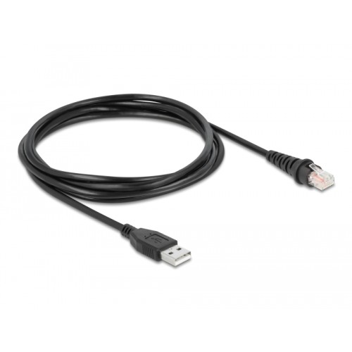 Delock RJ50 to USB 2.0 Type-A Barcode Scanner Cable 1.5 m