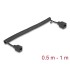Delock RJ45 Coiled Cable jack to jack Cat.5e UTP 0.5 m to 1 m black