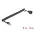 Delock RJ45 Coiled Cable plug to jack Cat.5e UTP 1 m to 3 m black