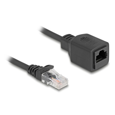 Delock RJ45 Coiled Cable plug to jack Cat.5e UTP 1 m to 3 m black 2