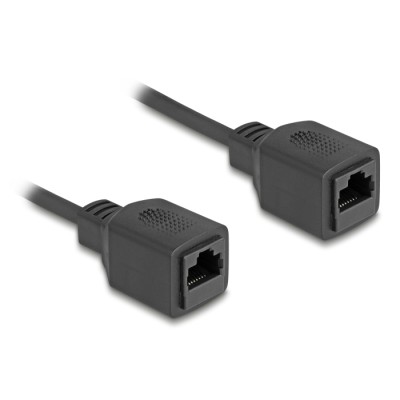 Delock RJ45 Coiled Cable jack to jack Cat.5e UTP 1 m to 3 m black 2