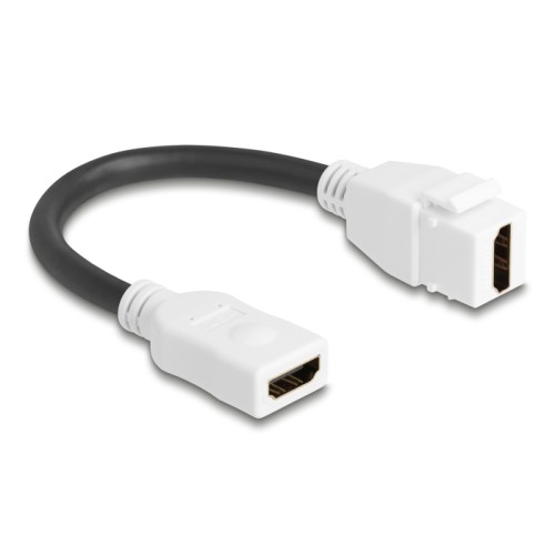 Delock Keystone Module Cable HDMI female to female 8K 60 Hz 20 cm white